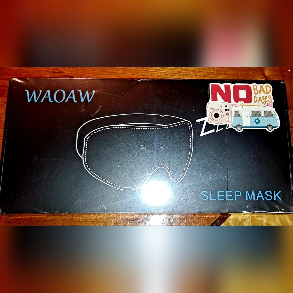 WAOAW Black Sleep Mask